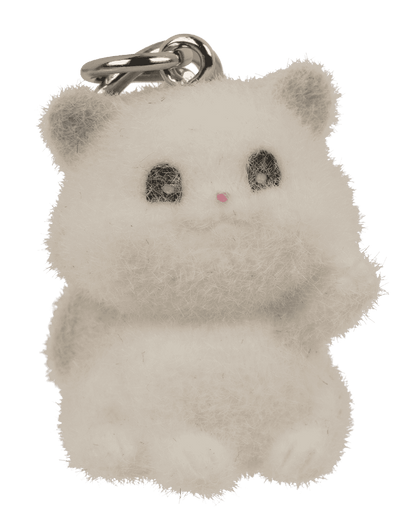 Keychain, flocked Cat, 3 cm,