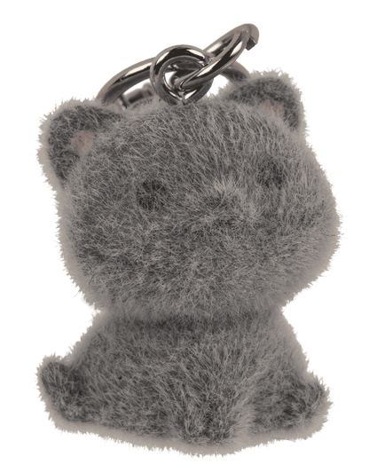Keychain, flocked Cat, 3 cm,