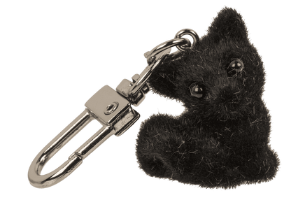 Keychain, flocked Cat, 3 cm,