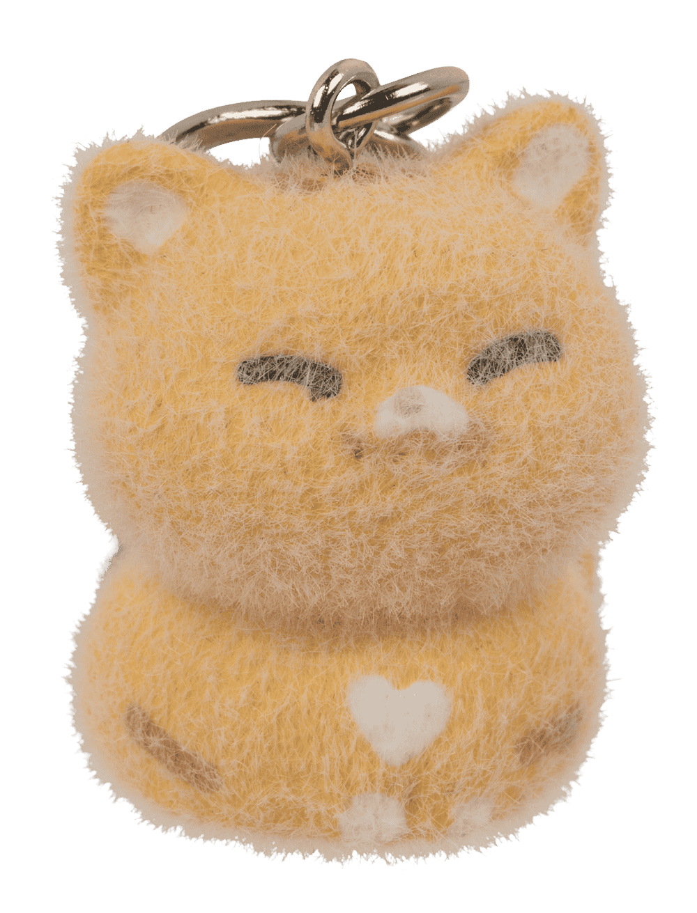 Keychain, flocked Cat, 3 cm,