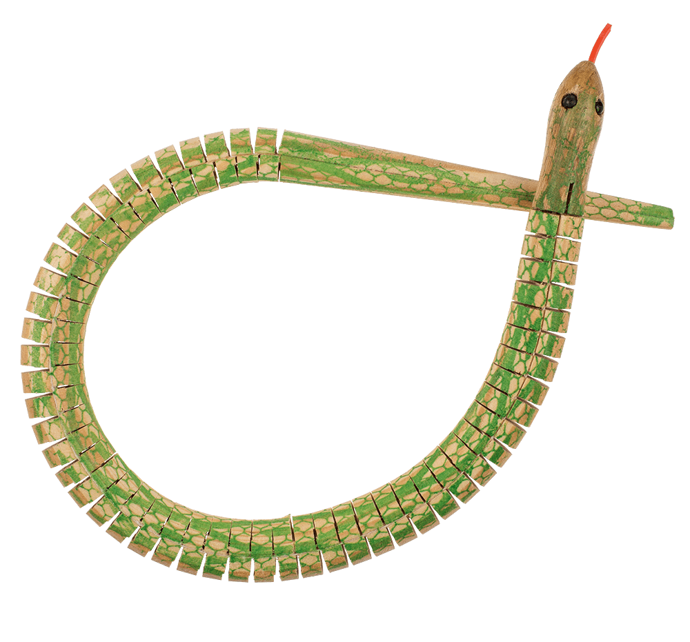 Wooden snake, ca. 50 cm
