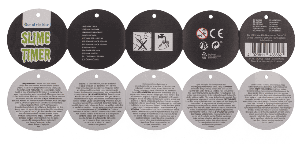 Slime timer,  ca. 120 g.,