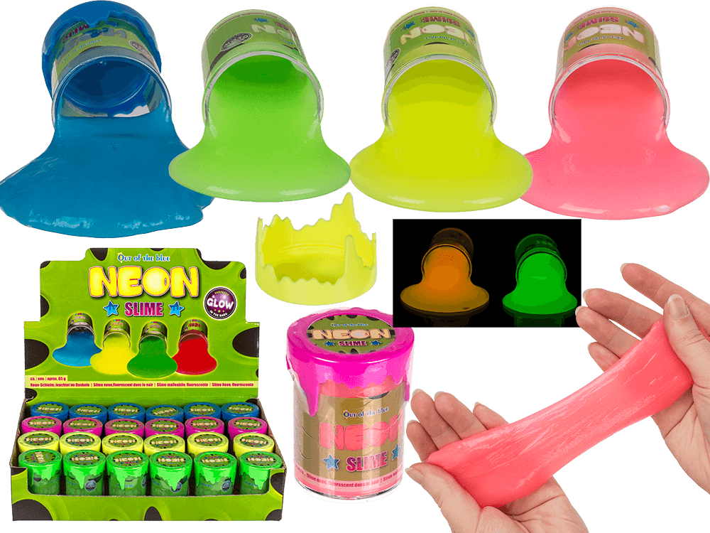 Neon Slime, glows in the dark,
