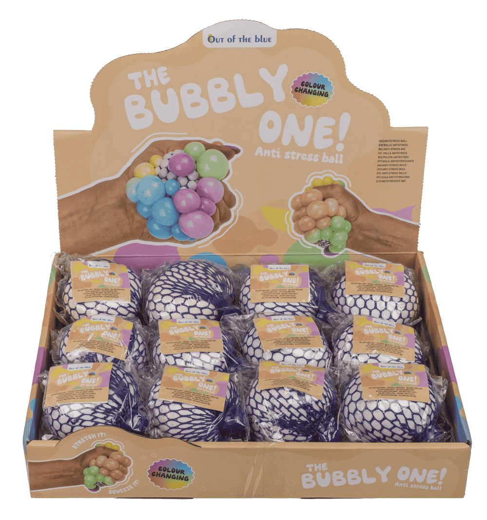 Squeeze ball in net, Rainbow,