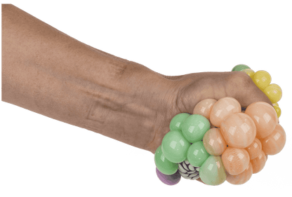 Squeeze ball in net, Rainbow,