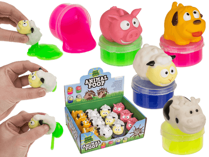 Slime Sucker, Poop Animals, approx. 4 x 5 cm,
