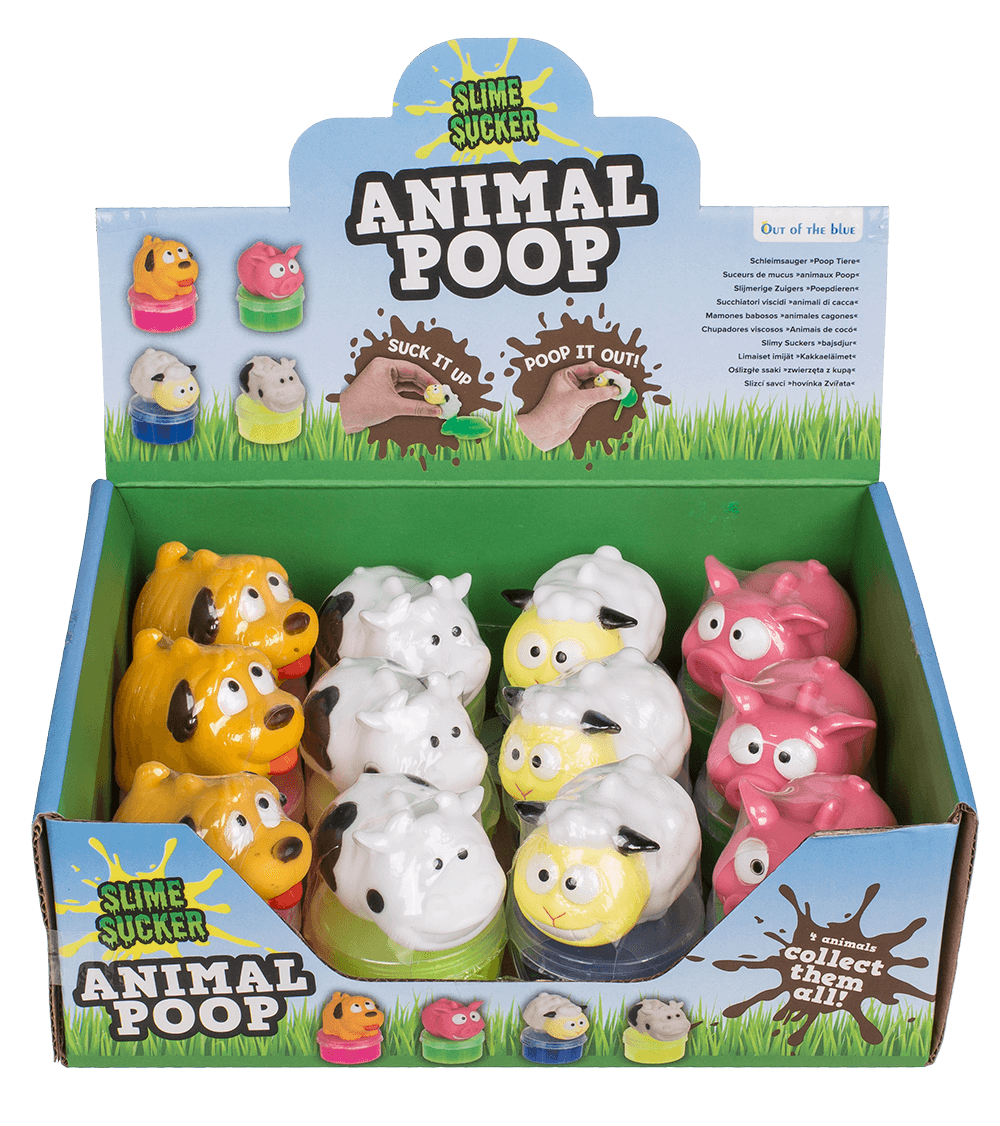 Slime Sucker, Poop Animals, approx. 4 x 5 cm,