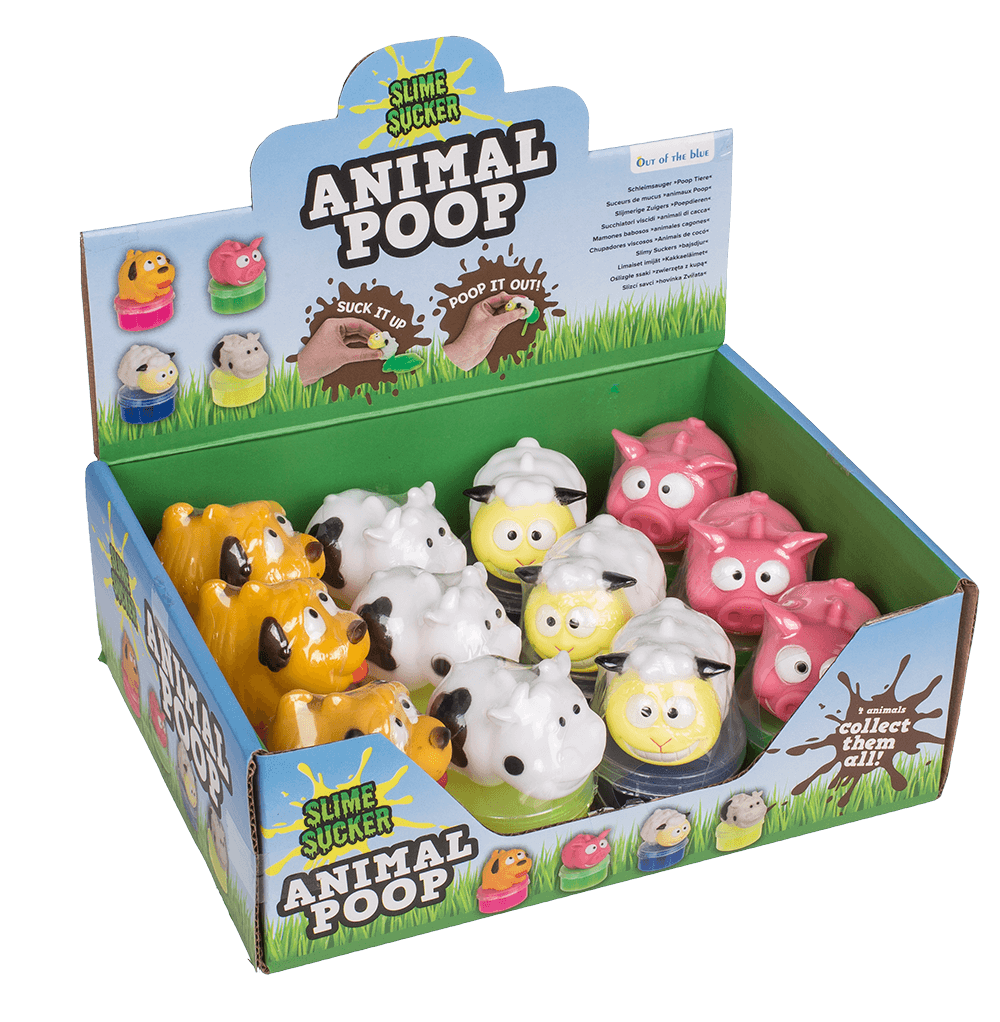 Slime Sucker, Poop Animals, approx. 4 x 5 cm,