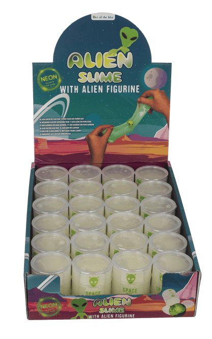 Alien slime with Alien figurine, Glow in the Dark,