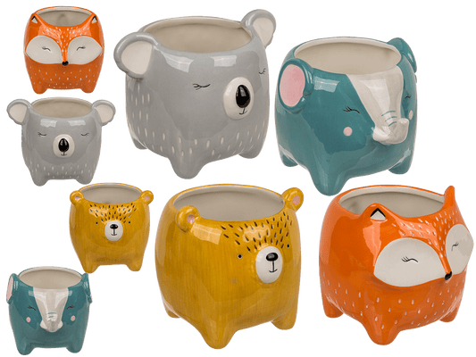 Decoration pot, animals,