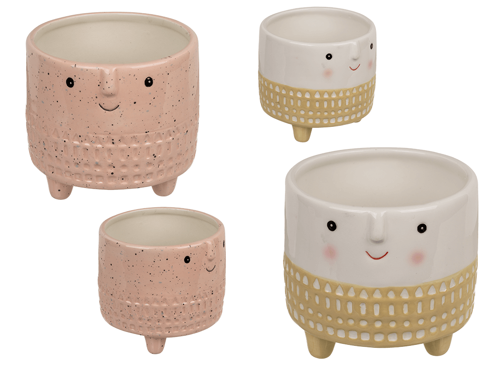 Decoration pot, face,