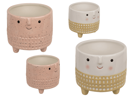 Decoration pot, face,