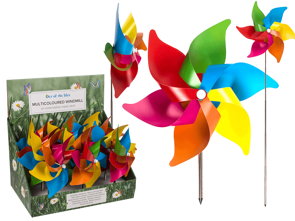 Multicoloured windmilll ca. 27 cm,