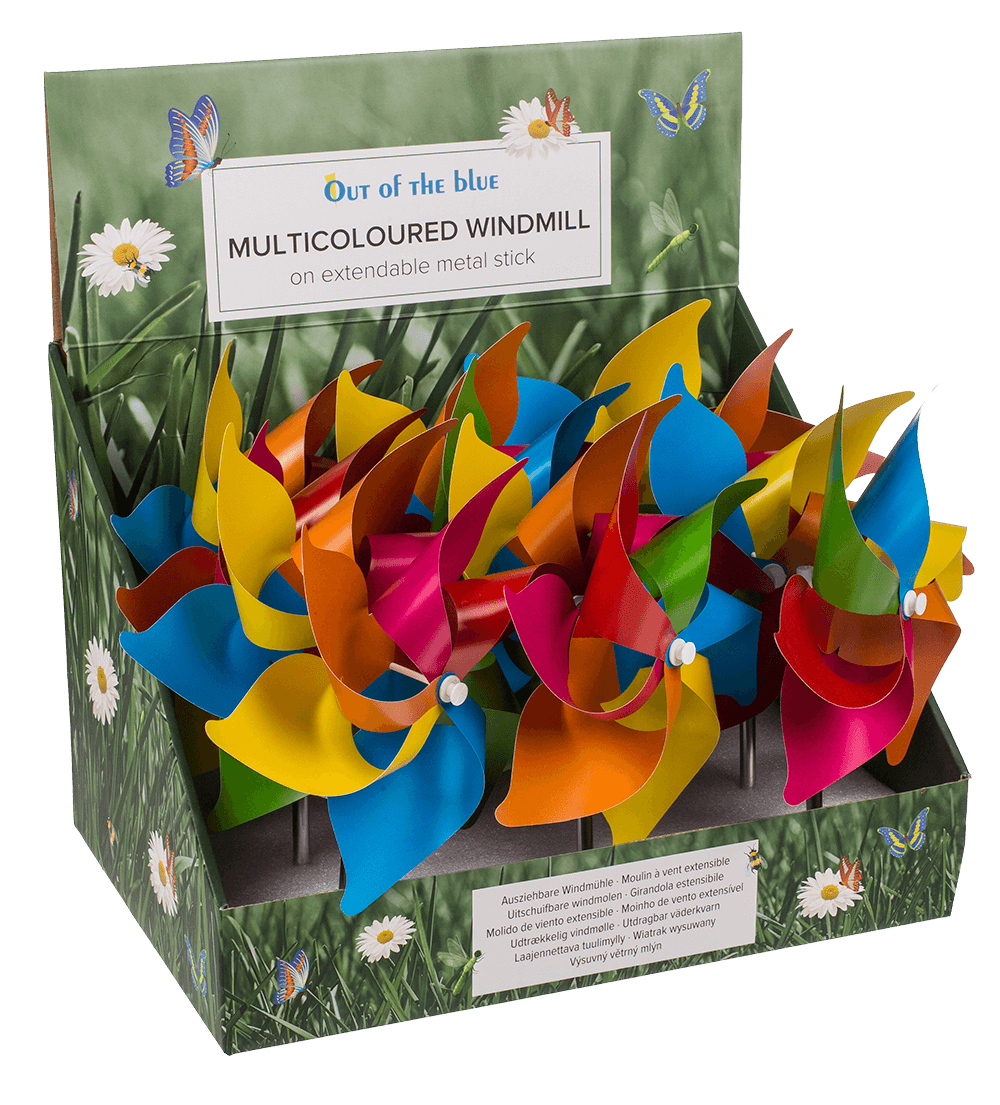 Multicoloured windmilll ca. 27 cm,