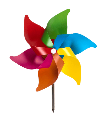 Multicoloured windmilll ca. 27 cm,