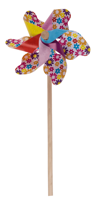 Coloured windmill with flowers,