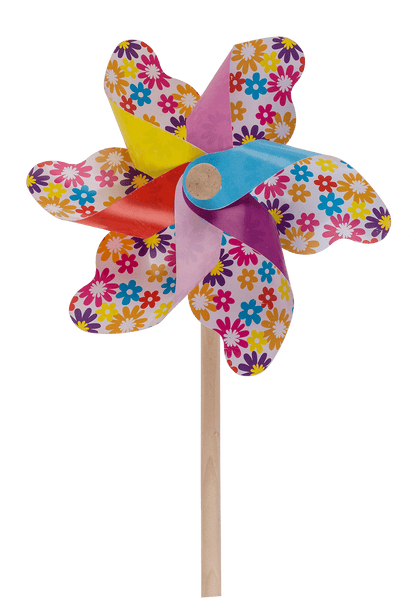 Coloured windmill with flowers,