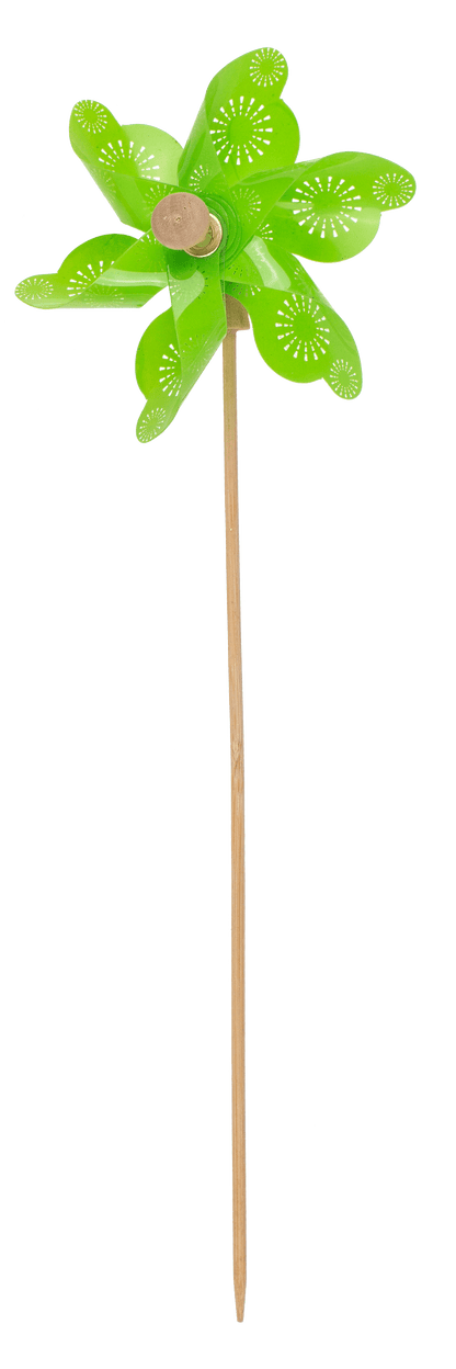 Coloured windmill with stamped samples,