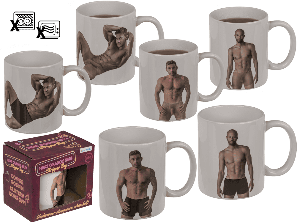 Mug, Stripper Boy, naked, with thermal effect,