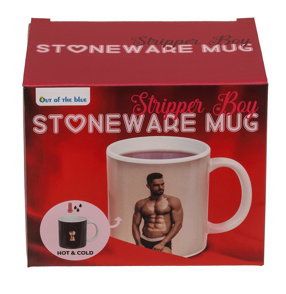 Stoneware Mug, Stripper Boy, with thermal effect,