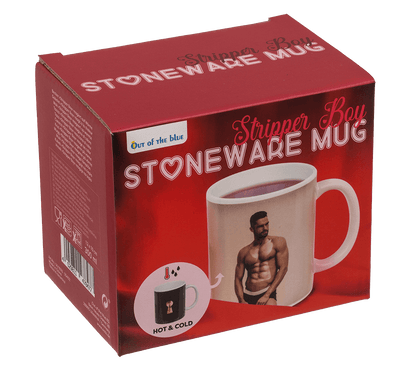 Stoneware Mug, Stripper Boy, with thermal effect,