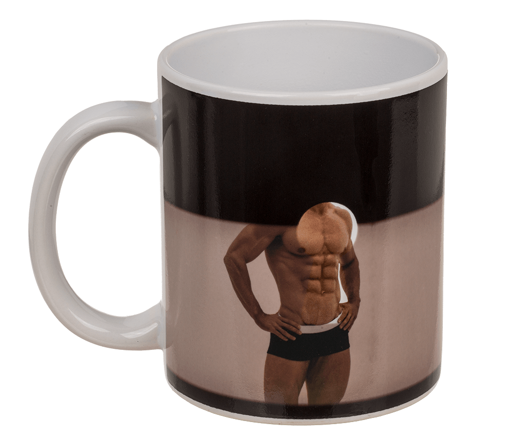 Stoneware Mug, Stripper Boy, with thermal effect,