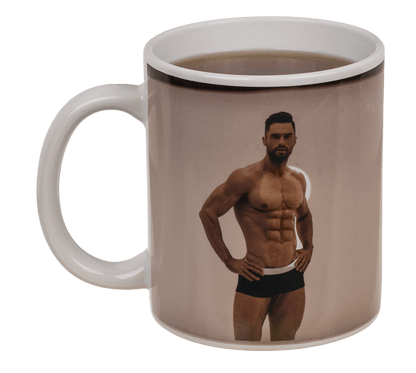 Stoneware Mug, Stripper Boy, with thermal effect,