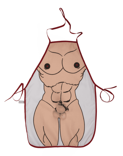 Kitchen apron, Male Body with Plush Penis,