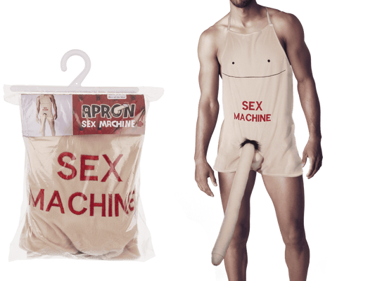 Apron with plush penis, Sex Machine,