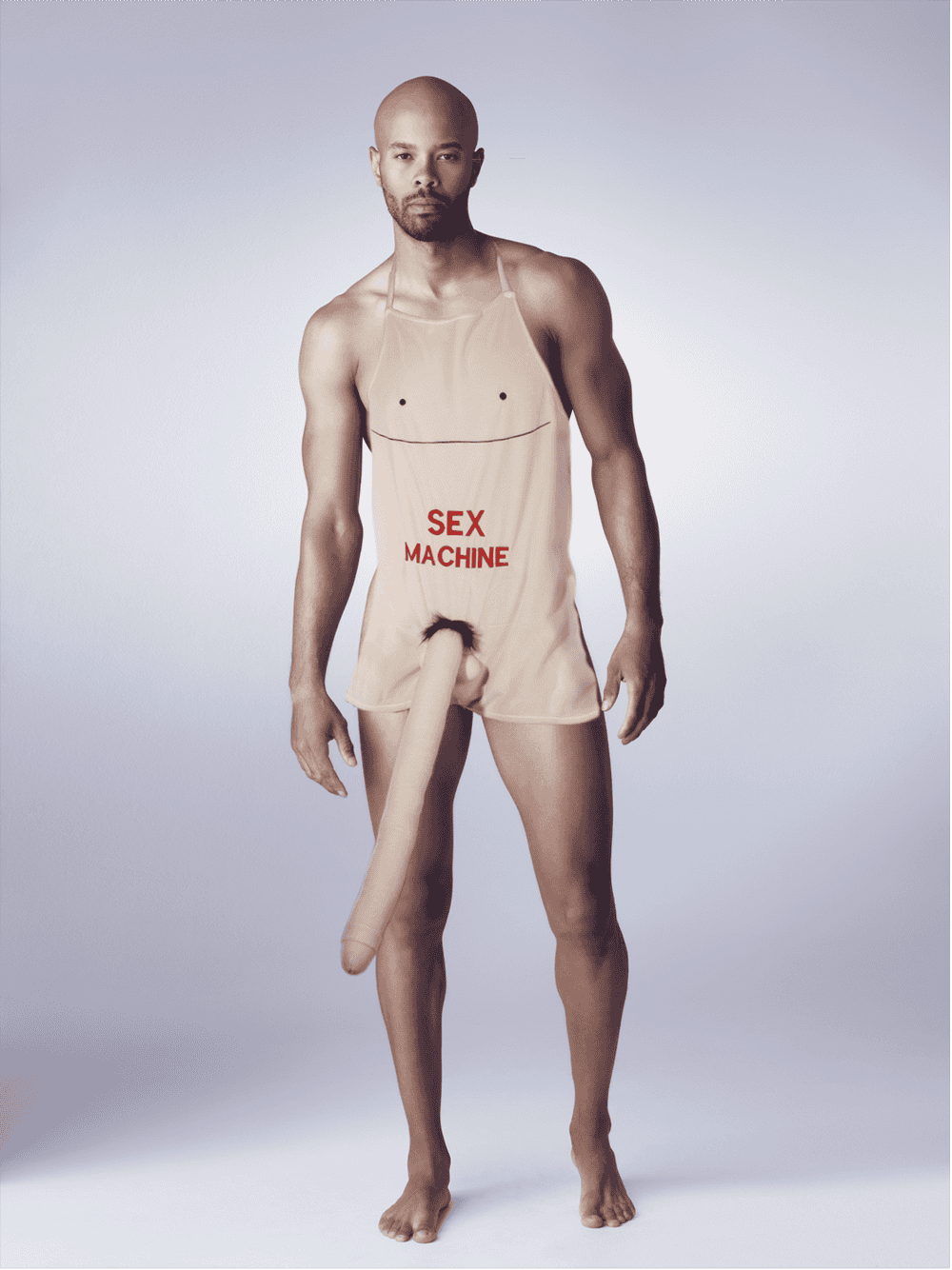 Apron with plush penis, Sex Machine,