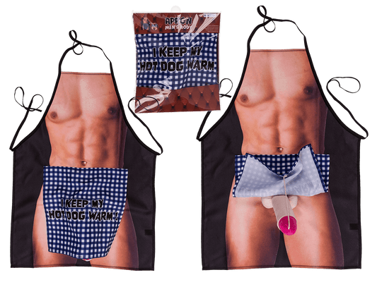 Kitchen apron, Men body with plush penis,