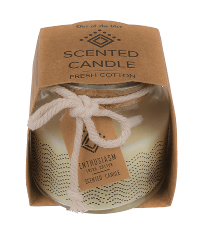 Scented candle (fresh cotton) in glass,
