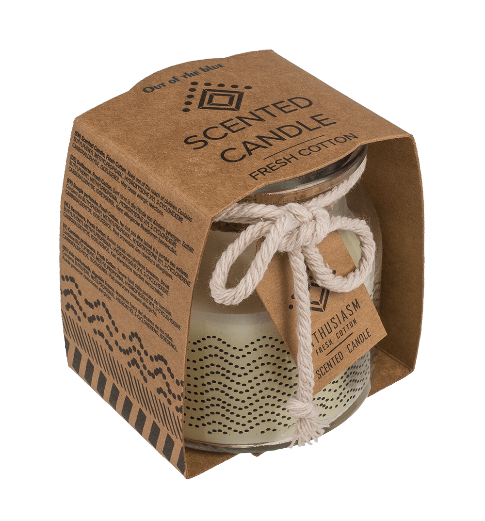 Scented candle (fresh cotton) in glass,