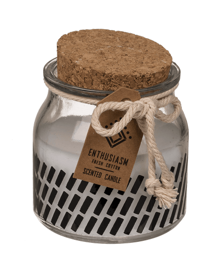 Scented candle (fresh cotton) in glass,