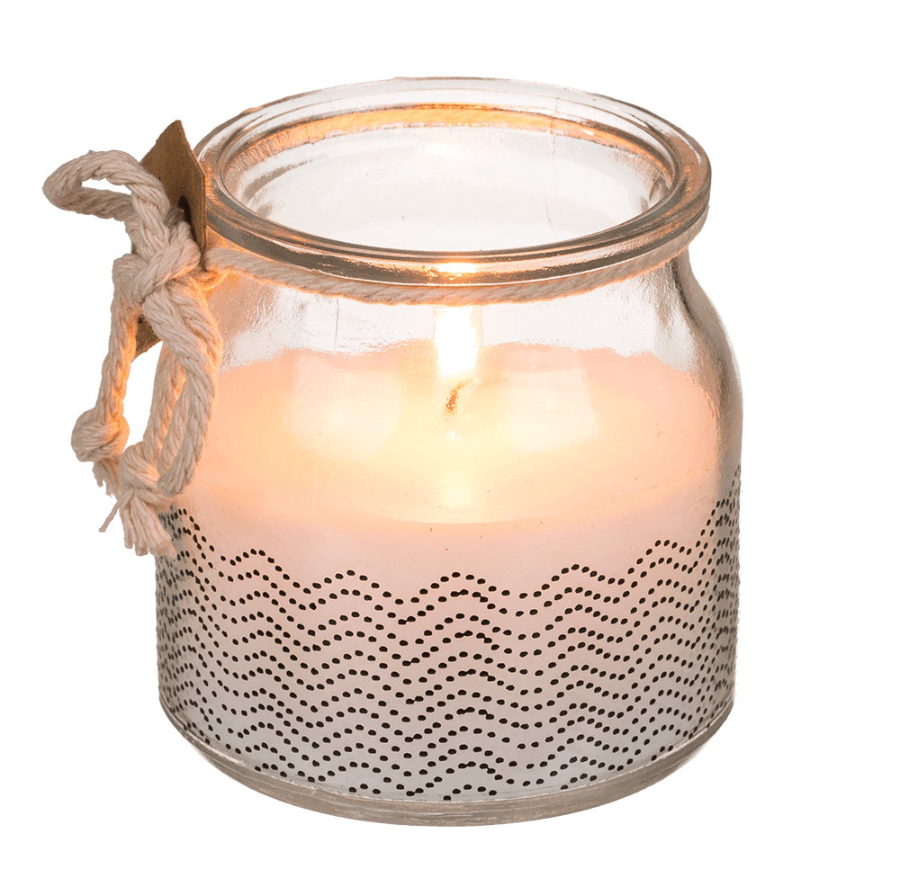 Scented candle (fresh cotton) in glass,