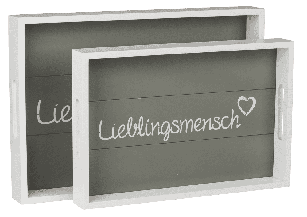 White wooden tray, Lieblingsmensch,