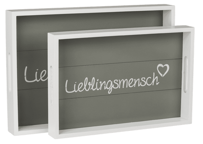 White wooden tray, Lieblingsmensch,