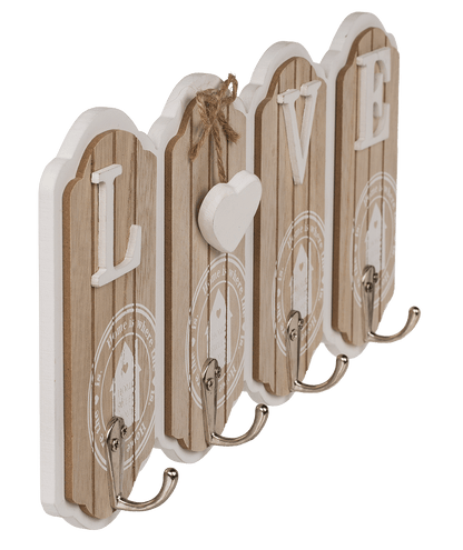 White/nature coloured Wooden key board, LOVE,