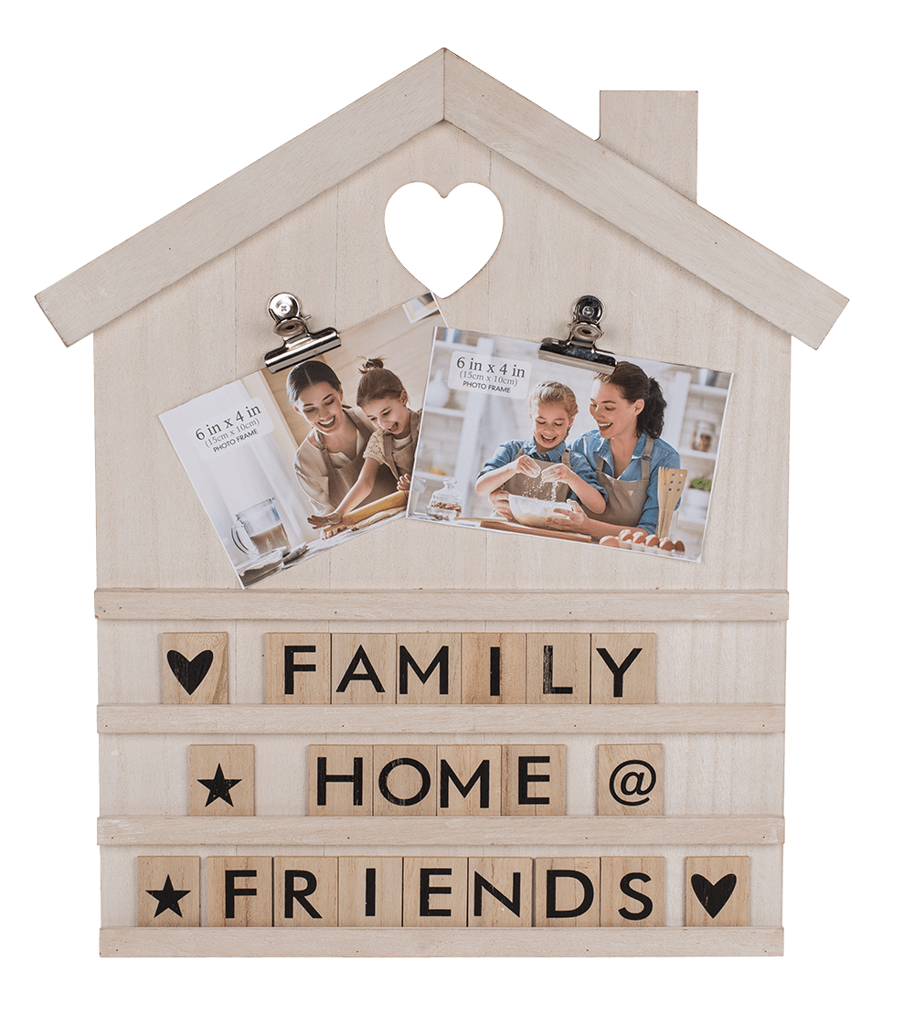 White deco house with 90 nature coloured letters &