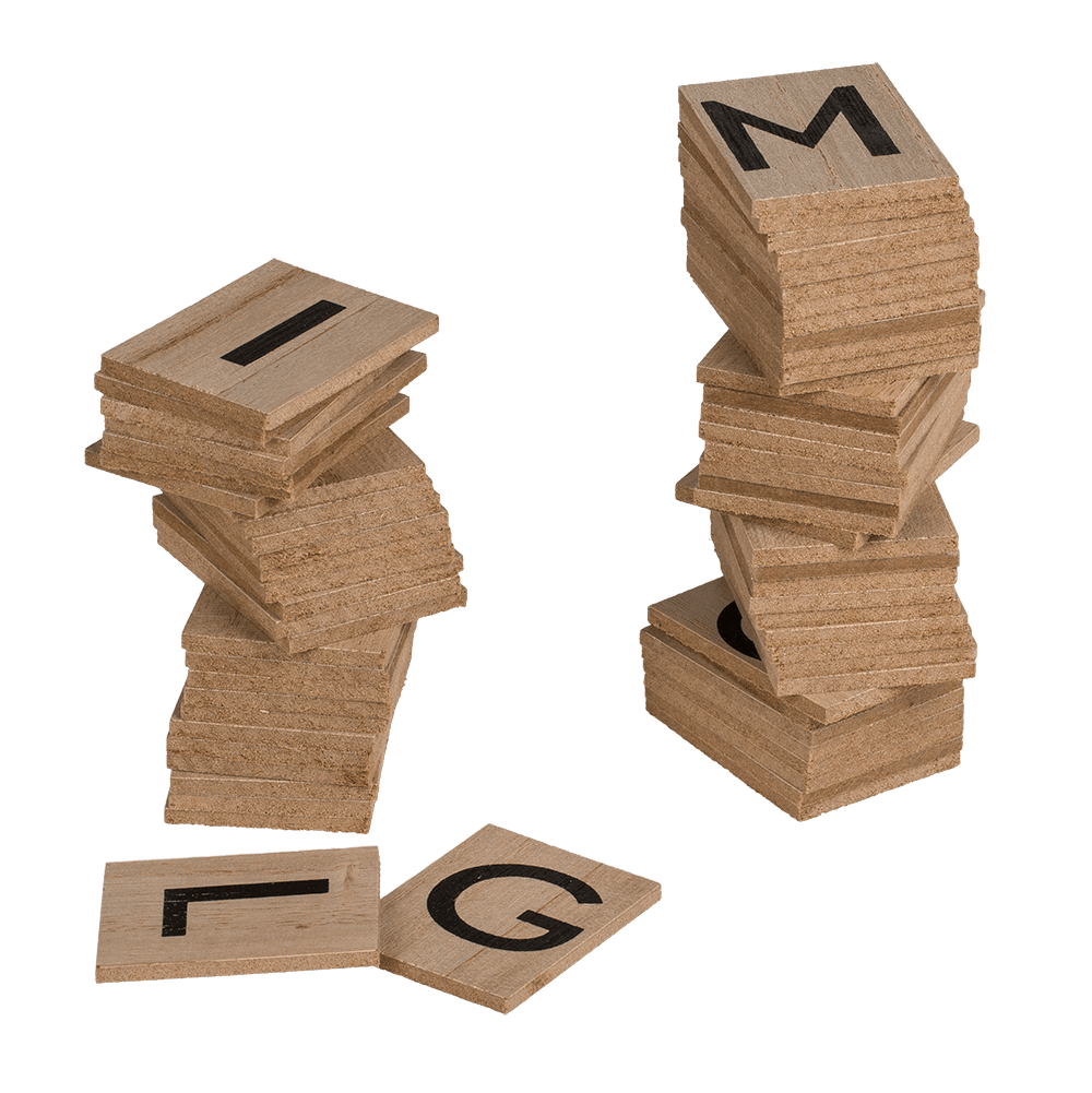 White deco house with 90 nature coloured letters &