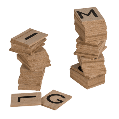 White deco house with 90 nature coloured letters &