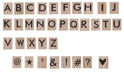 White deco house with 90 nature coloured letters &