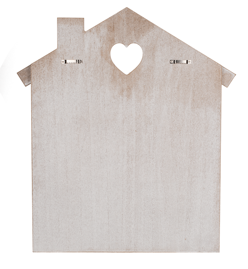 White deco house with 90 nature coloured letters &