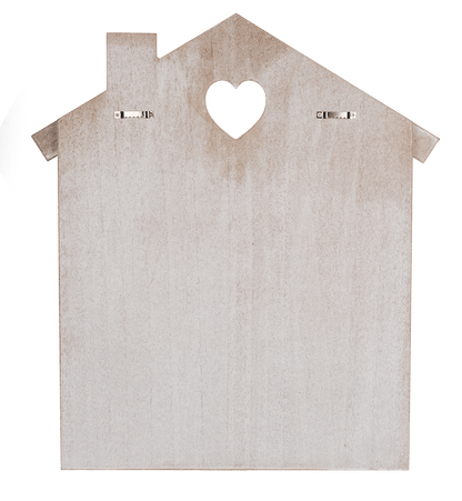 White deco house with 90 nature coloured letters &