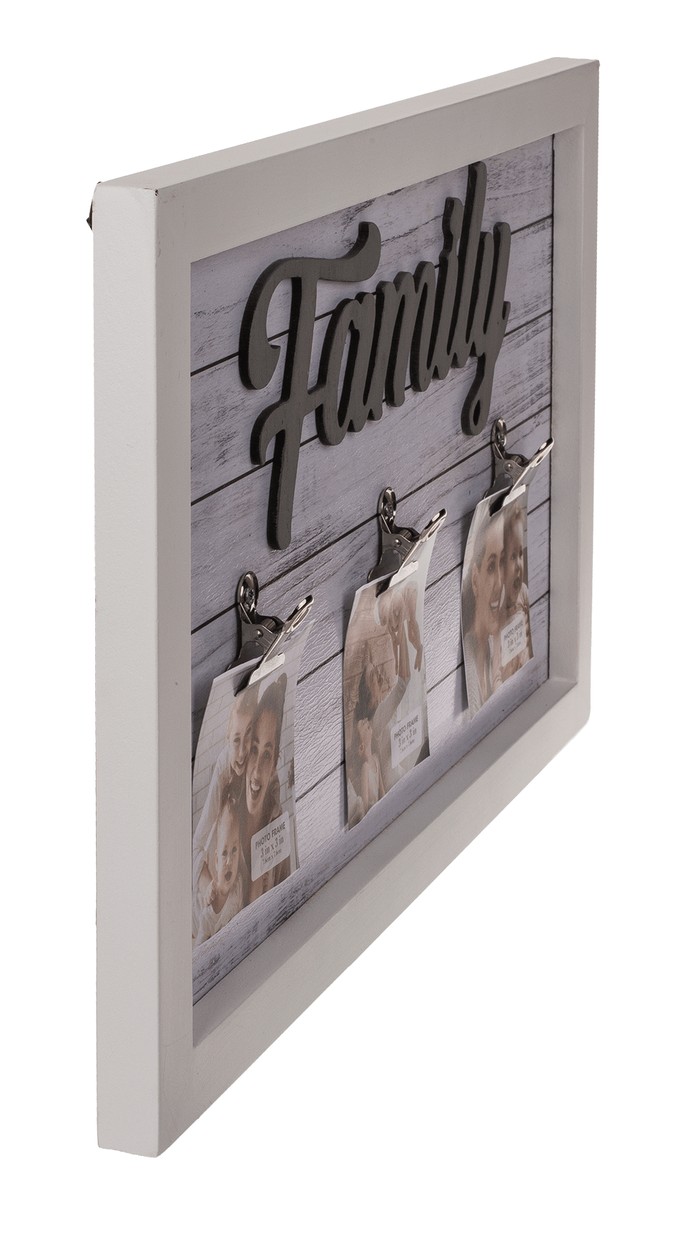 White coloured wooden frame, Family,