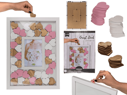 Guest book in picture frame with 42 writable,
