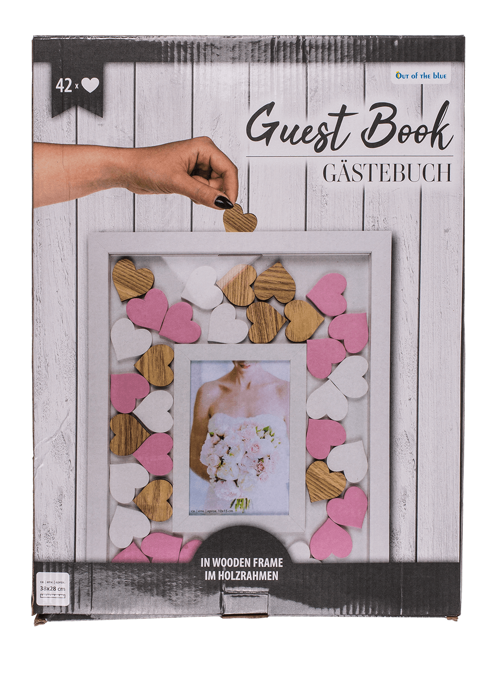 Guest book in picture frame with 42 writable,