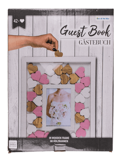 Guest book in picture frame with 42 writable,