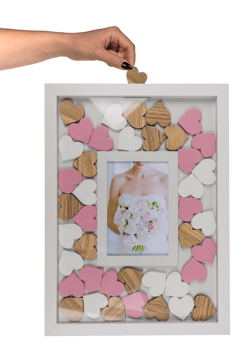 Guest book in picture frame with 42 writable,