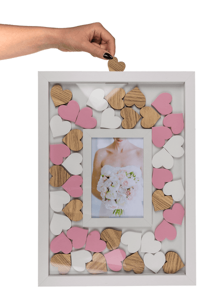 Guest book in picture frame with 42 writable,